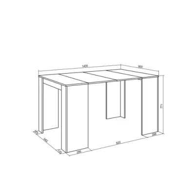 Mesa consola extensible | Blanco | 58/140x90x77cm