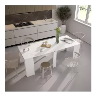 Mesa consola con extensible | Blanco | 58/222x90x77cm