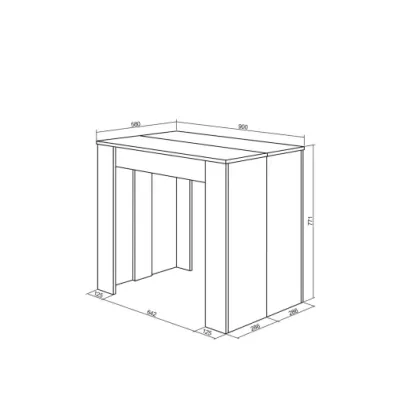 Mesa consola con extensible | Blanco | 58/222x90x77cm