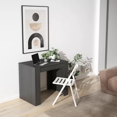 Mesa consola con extensible | Negro | 58/140x90x77cm