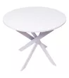 Table ronde fixe avec pied blanc | Blanc mat | 90x77cm