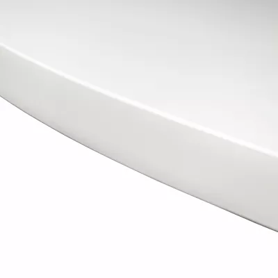 Table ronde fixe avec pied blanc | Blanc mat | 90x77cm