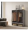 Dressing ouvert | Gris Ciment | 120x35x145cm