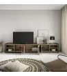 Mueble TV | Roble y negro | 310x37x50cm