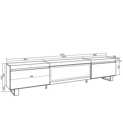 Mueble TV con chimenea eléctrica estilo industrial
