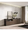 Buffet | Chêne foncé et noir | 260x80x37cm