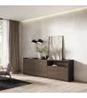 Buffet | Chêne foncé et noir | 260x80x37cm