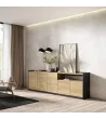 Buffet | Chêne et noir | 260x80x37cm