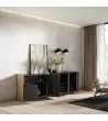 Buffet | Noir et Chêne | 260x80x37cm