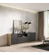 Buffet | Noir et Chêne | 260x80x37cm