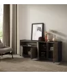 Aparador | roble oscuro y negro | 207x80x37cm