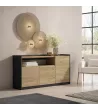 Aparador | Roble y negro | 156x80x37cm