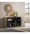 Aparador | negro y roble | 156x80x37cm