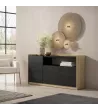 Aparador | negro y roble | 156x80x37cm