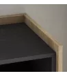 Mueble TV con chimenea eléctrica | Negro y roble