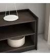 Mueble TV | Roble oscuro y Negro | 310x50x37cm