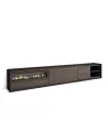 Mueble TV con chimenea eléctrica | roble oscuro y negro