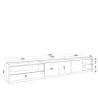 Mueble TV | Roble y negro | 310x50x37cm