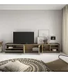 Mueble TV | Roble y negro | 310x50x37cm