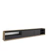 Mueble TV | Negro y roble | 310x50x37cm