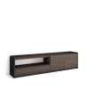 Mueble TV | roble oscuro y negro | 207x50x37cm