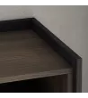 Mueble TV con chimenea eléctrica | Roble oscuro y negro