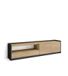 Mueble TV | Roble y negro | 207x50x37cm