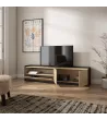 Mueble TV | Roble y negro | 207x50x37cm