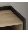Mueble TV con chimenea eléctrica | roble y negro
