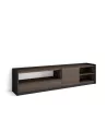 Mueble TV | Roble oscuro y Negro | 207x50x37cm