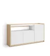 Aparador claro | Blanco y roble | 156x80x37cm