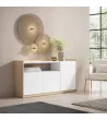 Aparador claro | Blanco y roble | 156x80x37cm