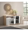Aparador claro | Blanco y roble | 156x80x37cm