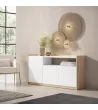 Aparador claro | Blanco y roble | 156x80x37cm