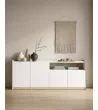 Aparador claro | blanco y roble | 207x80x37cm