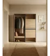 Vestidor abierto con zapatero | Roble | 120x35x145cm