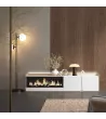 Meuble TV avec cheminée électrique et lumières LED