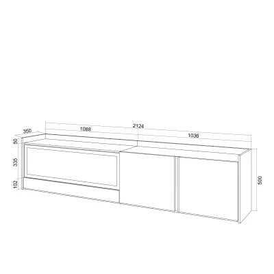 Meuble TV avec cheminée électrique et lumières LED