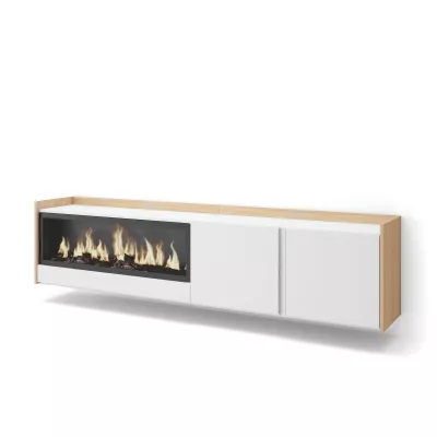 Mueble TV con chimenea eléctrica