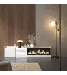 Meuble TV avec cheminée électrique et lumières LED