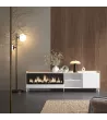 Mueble TV con chimenea eléctrica estilo industrial