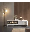 Mueble TV con chimenea eléctrica estilo industrial