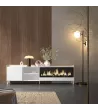 Mueble TV con chimenea eléctrica estilo industrial