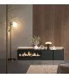 Mueble TV con chimenea eléctrica y luces LED