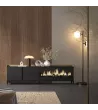Meuble TV avec cheminée électrique style industriel