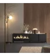 Meuble TV avec cheminée électrique style industriel