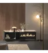 Mueble TV con chimenea eléctrica y luces LED diseño industrial