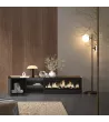 Mueble TV con chimenea eléctrica y luces LED