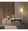 Mueble TV con chimenea eléctrica y luces LED