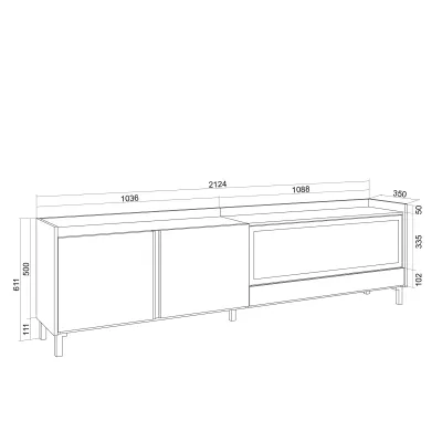 Meuble TV avec cheminée électrique et lumières LED style industriel